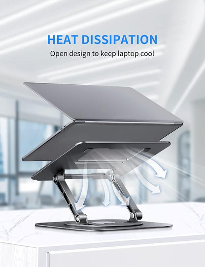 Adjustable Laptop Stand with 360 Rotating Base, Computer Stand - Image 5