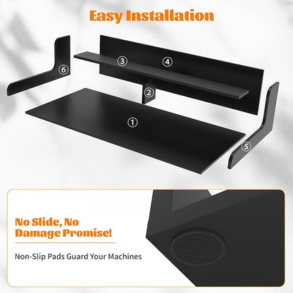 2-Tier Washer Dryer Countertop, Wood Laundry Countertop - Image 4