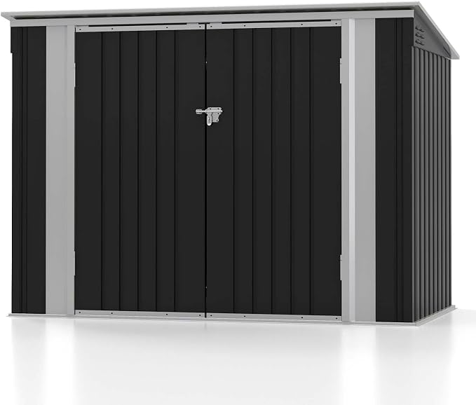 Patiowell 6x3 FT Storage Shed, Outdoor Metal Horizontal Sheds by Patiowell