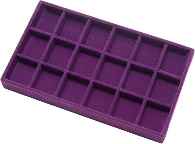 Velvet Jewelry Trays for Drawers, Ring Earring Holder Organizer Storage Display by Unknown