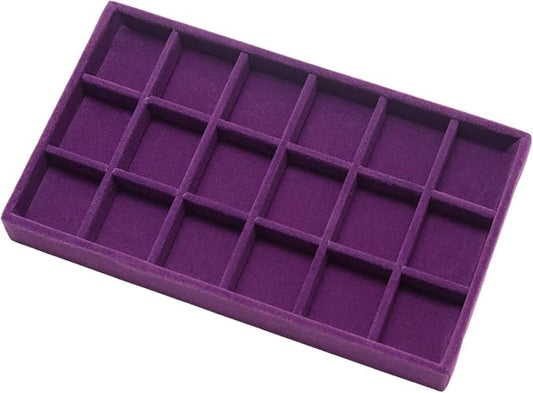 Velvet Jewelry Trays for Drawers, Ring Earring Holder Organizer Storage Display by Unknown