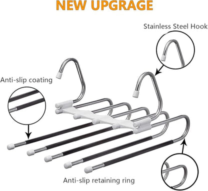 Kalimdor Pants Hangers 2 Pack Space Saving Metal Closet Organizer, Clothes - Image 4