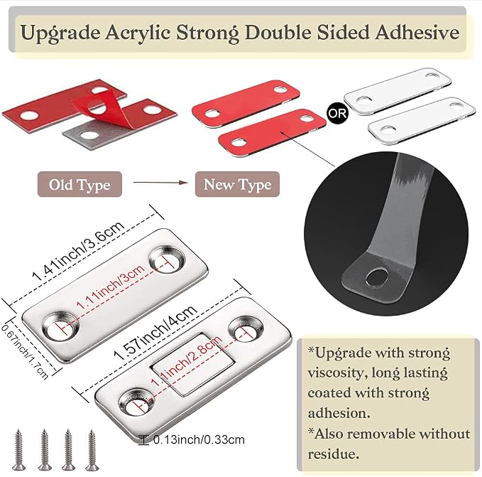 Cabinet Magnetic Catch Jiayi 14 Pack Ultra Thin Cabinet Door Magnets Stick on - Image 3