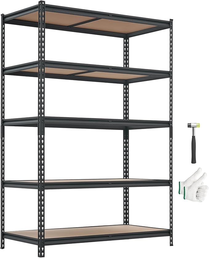 VEVOR Storage Shelves, 5-Tier Adjustable, 3000 lbs Capacity Heavy Duty | by VEVOR