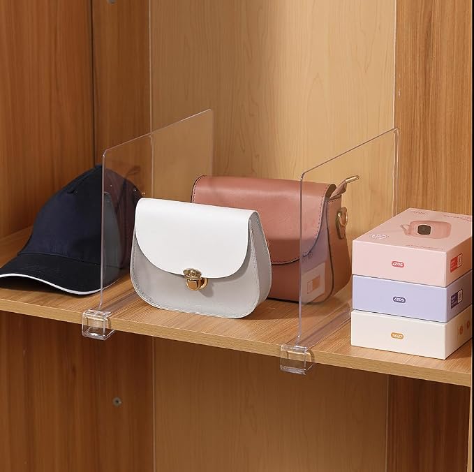 8-Pack Clear Shelf Dividers - Image 4