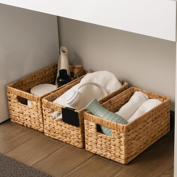 KOKODO Pack 3 Medium Wicker Storage Baskets - Image 5
