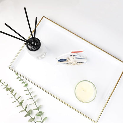 Spsyrine White Decorative Serving Tray - Image 5