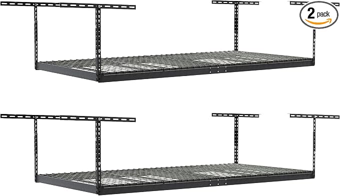 SafeRacks 4ft x 8ft Overhead Garage Storage Rack 2 Rack Pack by SafeRacks