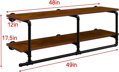 Wall Mounted Clothes Rack 12 Inch Deep, 48 Inch Heavy Duty Garment Rack - Image 8