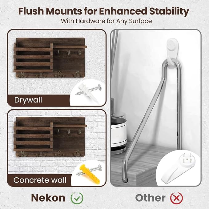 Nekon Mail Holder for Wall Mail Organizer - Image 5