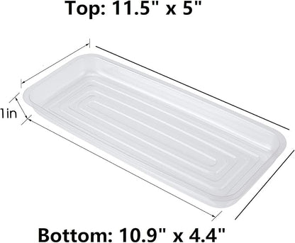 Idyllize Rectangular 5 Pieces of 11.5 by 5 Inch Clear Thick Plastic Heavy Duty - Image 2