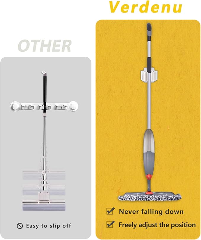 Verdenu 15 Pack Broom Holder Wall Mount, Mop and Broom Holder Wall Mount - Image 4