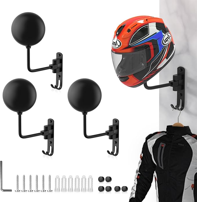 Helmet Hanger Wall Mount 180° Swivel Helmet Holder by LIFXIZE