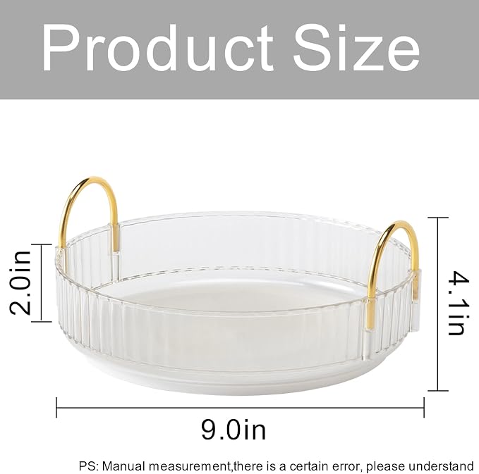 360° Rotating Makeup Organizer, Bathroom Make Up Spinning Holder Rack, Large - Image 3