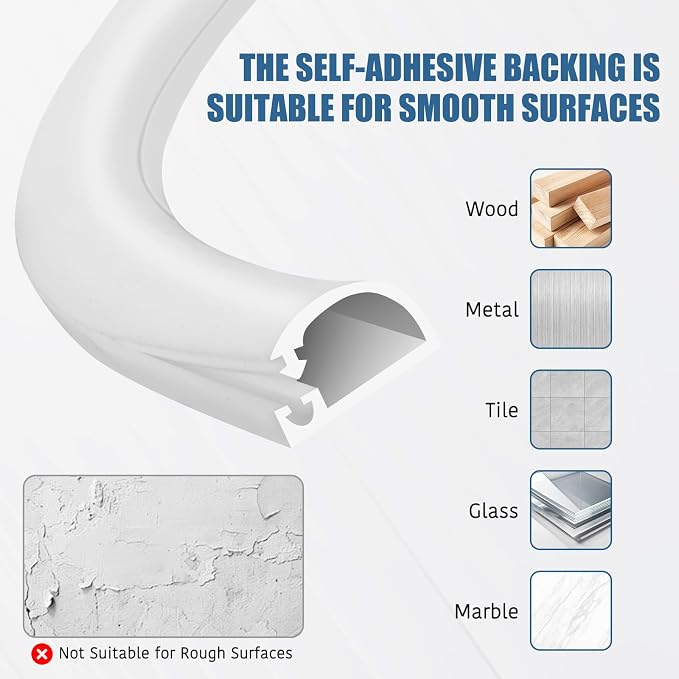 Silicone Wall Wire Hider, Side Open Wire Covers - Image 5