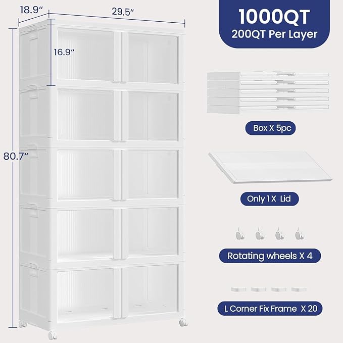 1000Qt Stackable Storage Bins - Image 2