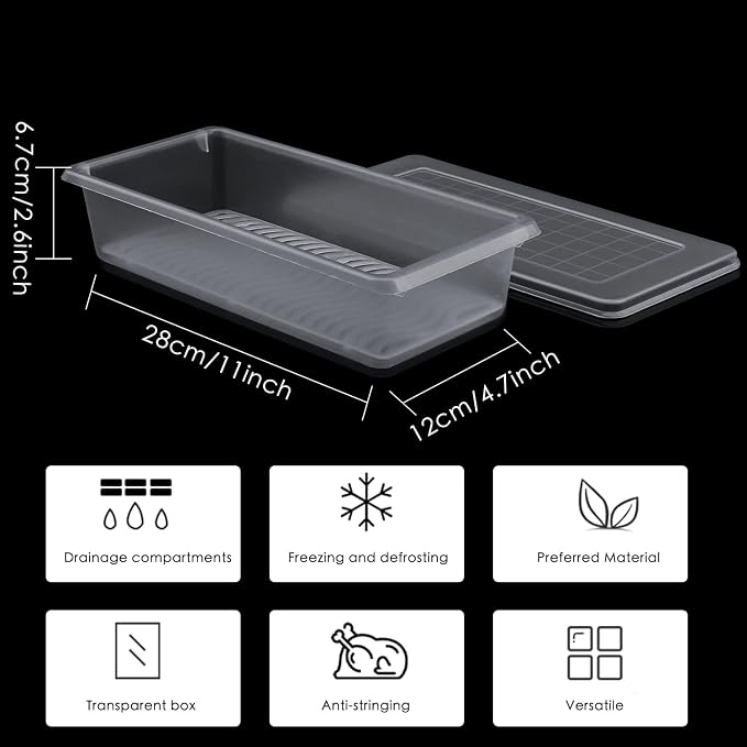 Nsmykhg Food Storage Containers, 6 Pack Fridge Organizer Case - Image 7