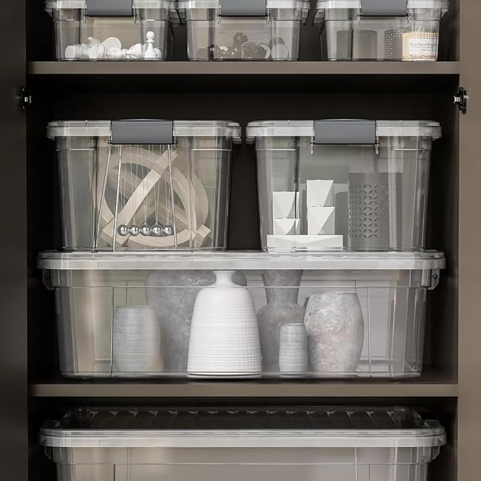 Superio Storage Bins with Lids- Clear Boxes - Image 7