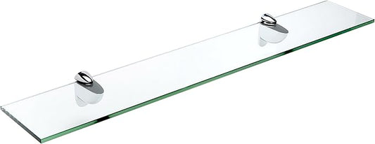 Spancraft Glass H-4.75x27-Chrome Heron Glass Shelf, 4.75" x 27" by Spancraft
