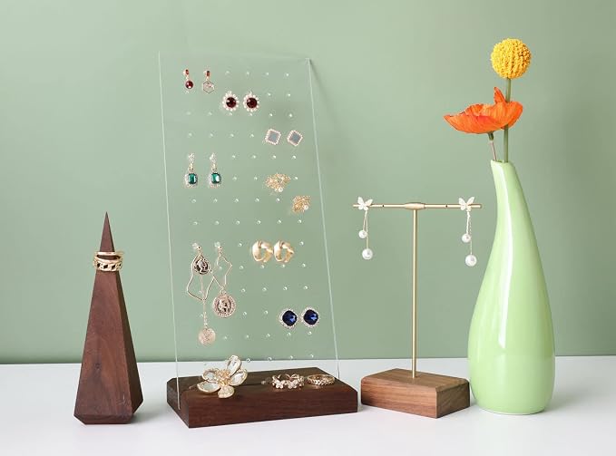 GemeShou walnut earring display - Image 3