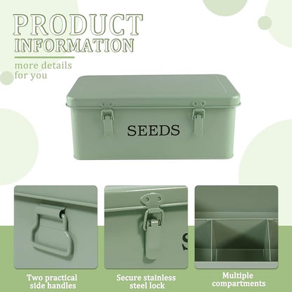 Seed Storage Organizer, 4 Compartment Seed Storage Box - Image 2