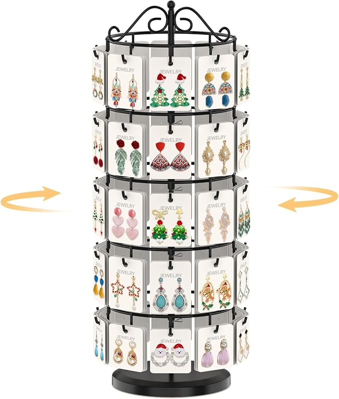 EsLuker.ly Earring Holder Organizer Rotating Display Tree Stand, Adjustable by EsLukerly