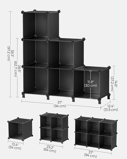 SONGMICS 6 Cube Storage Organizer, Modular Bookshelf, DIY Closet Organizers and - Image 6