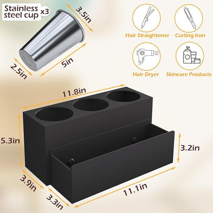 Hair Tool Organizer, Detachable Acrylic Hair Dryer Holder - Image 4