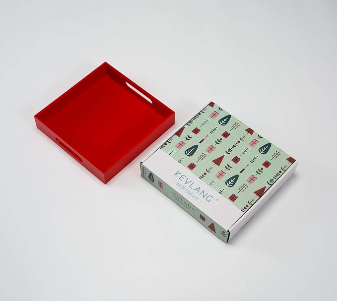Sturdy Red Acrylic Serving Tray - Image 7