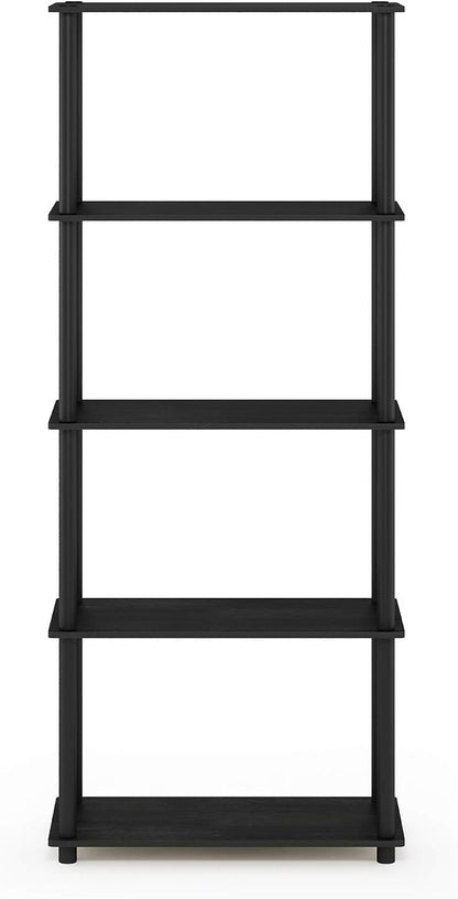 Furinno TURN-N-TUBE Storage Shelves, 5-Tier Book Shelf, Corner Shelf, Toolless - Image 6
