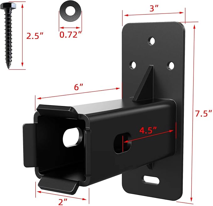 Hitch Wall Mount, Wall Mount Bike Rack Hitch, Hitch Cargo Carrier, Bicycle - Image 4