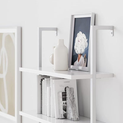 Nathan James Theo 6-Shelf Tall Modern Bookshelf, Wall Mount Ladder Shelf - Image 6