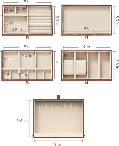 CHOSIN Black Walnut Wooden Jewelry Box - Image 6
