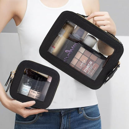 Travel Clear Makeup Bag Set, TSA Approved Cosmetic Bag Case - Image 2