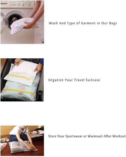 Pack of 5 Mesh Laundry Washing Bags-5 Large - Image 9