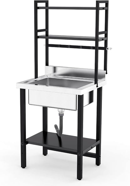 VINGLI 67"H Commercial Sink 304 Stainless Steel Sink - Image 8