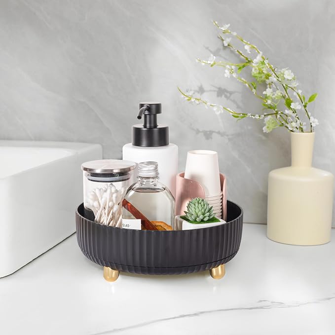 Makeup Perfume Organizer Tray 360 Degree Rotating Lazy Susan Skincare Lotion - Image 3