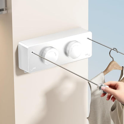 Retractable Clothesline Indoor, Non-Sagging Twin Clothes Line Retracting by MUSTORN
