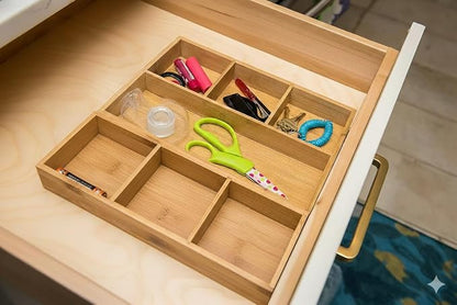 Lipper International 824, Bamboo Wood 4-Compartment Organizer Tray, 11 5/8" x 7 - Image 6