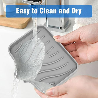 3-Pack Silicone Soap Dish Set – Bar Soap Holder - Image 4