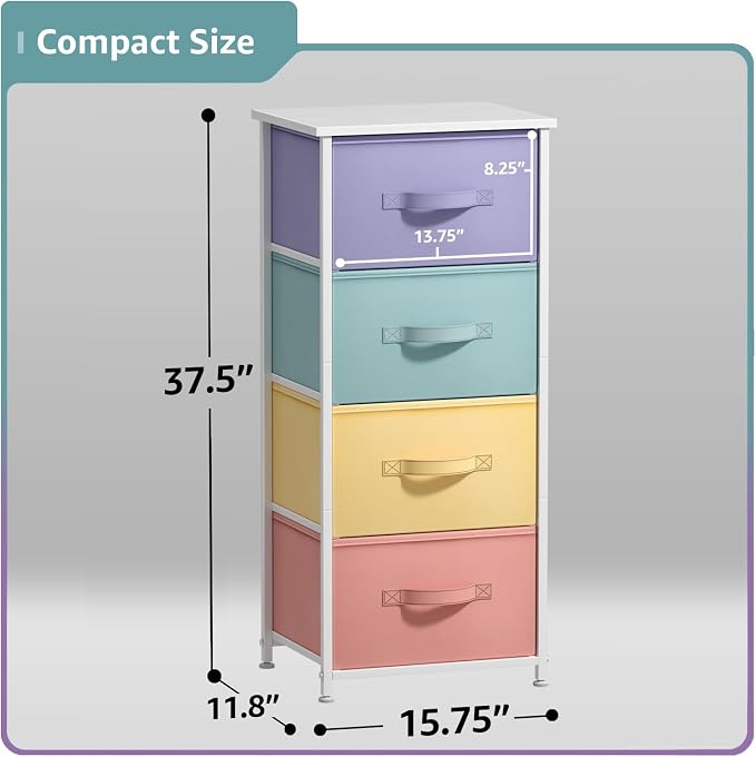 Sorbus Nightstand with 4 Drawers - Image 3