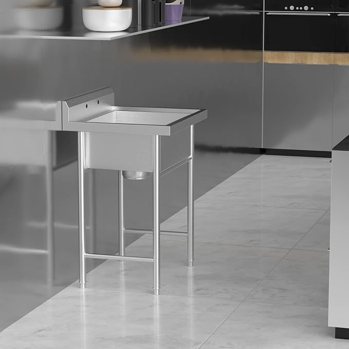 VINGLI Upgraded 28" Free Standing 304 Stainless Steel Utility Sinks - Image 3