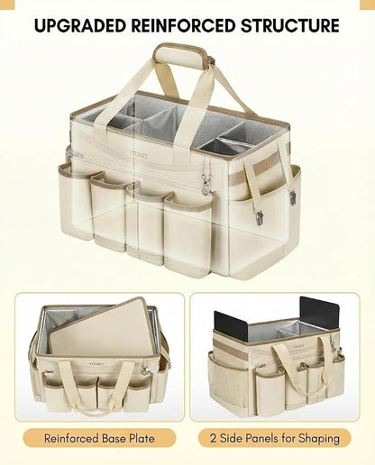 Ytonet Cleaning Caddy Bag with Detachable Apron, Extra Large Cleaning Supplies - Image 5