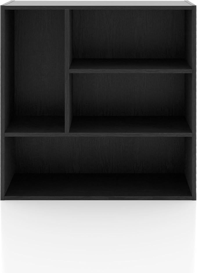 Homes: Inside + Out Apexa 4-Vertical Storage Organizer Shelves, Stackable Wood - Image 10