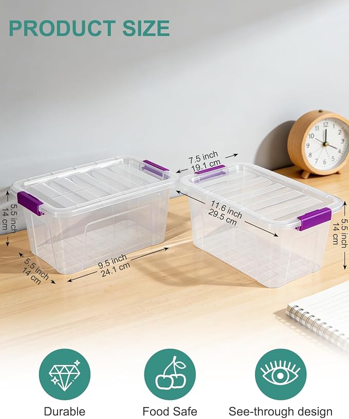 EOENVIVS Clear Storage Bins - Image 2