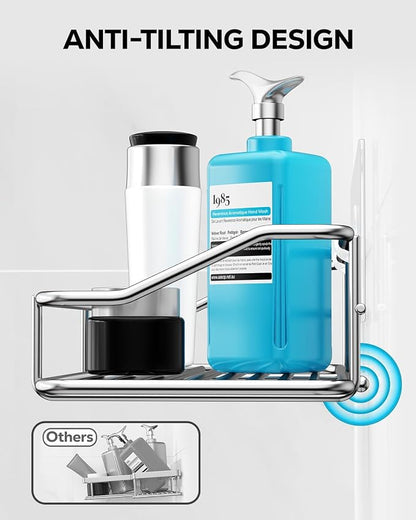 Nieifi Shower Caddy Shelf Storage Rack Adhesive Without Drilling Stainless Steel - Image 7
