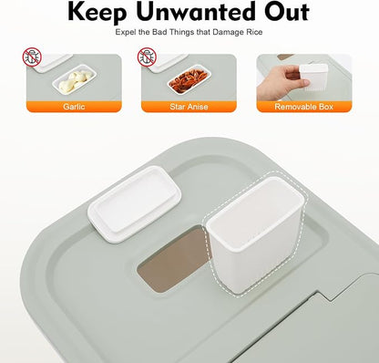 Large Storage Container 22lbs Rice Dispenser Large Rice Cereal Storage Flour - Image 4