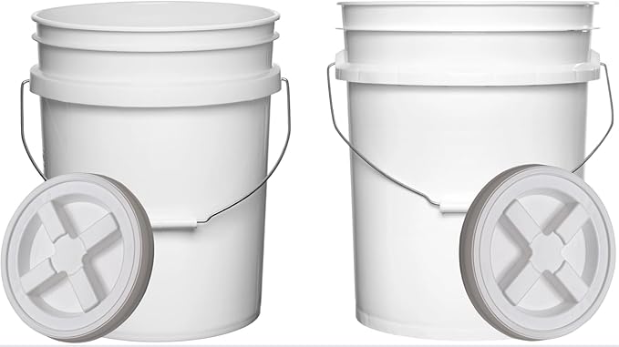 House Naturals Food Grade 5 Gallon Made in USA Plastic Bucket by House+Naturals