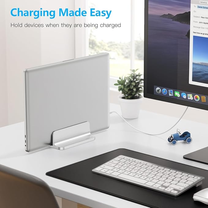 OMOTON Vertical Laptop Stand Holder, Desktop Aluminum Stand - Image 8