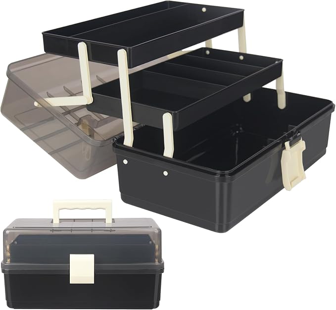 WEWLINE 13-Inch Art Storage Box 3-Layers Plastic Storage Box by WEWLINE